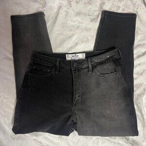 Size 3S Hollister black and grey toned curvy high rise mom jeans